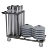 Us Weight Statesman Stanchion Cart Kit, Silver Premium Steel U2509SLVR12